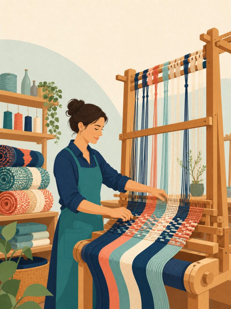 connective-tissue-disorders-life-insurance-canada Canadian adult weaving strong fabric, symbolizing life insurance support for connective tissue disorders