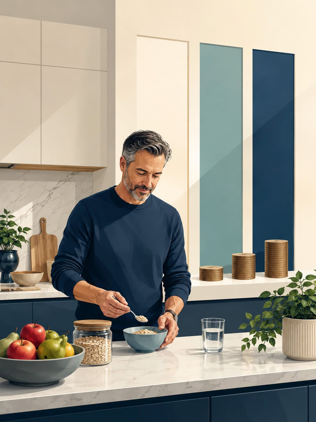 Canadian man at home illustrating how diverticulitis can affect life insurance underwriting and premiums