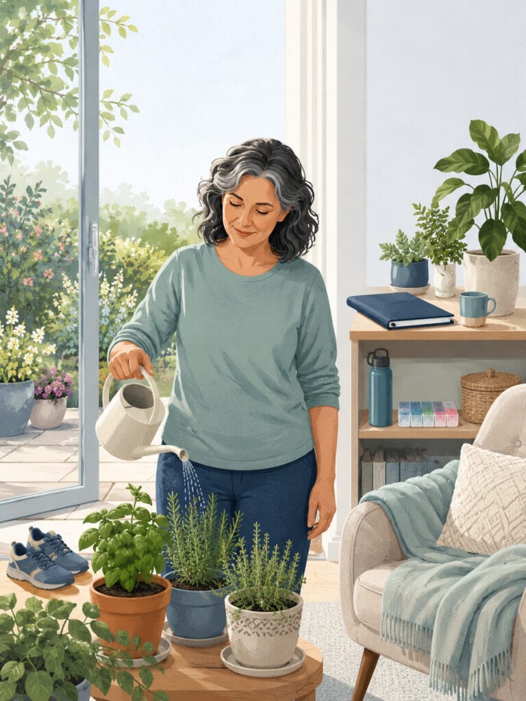 Adult living with fibromyalgia managing daily life while exploring life insurance options