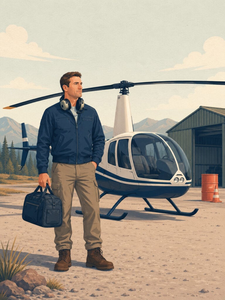 Professional helicopter and bush pilot representing life insurance for pilots in Canada