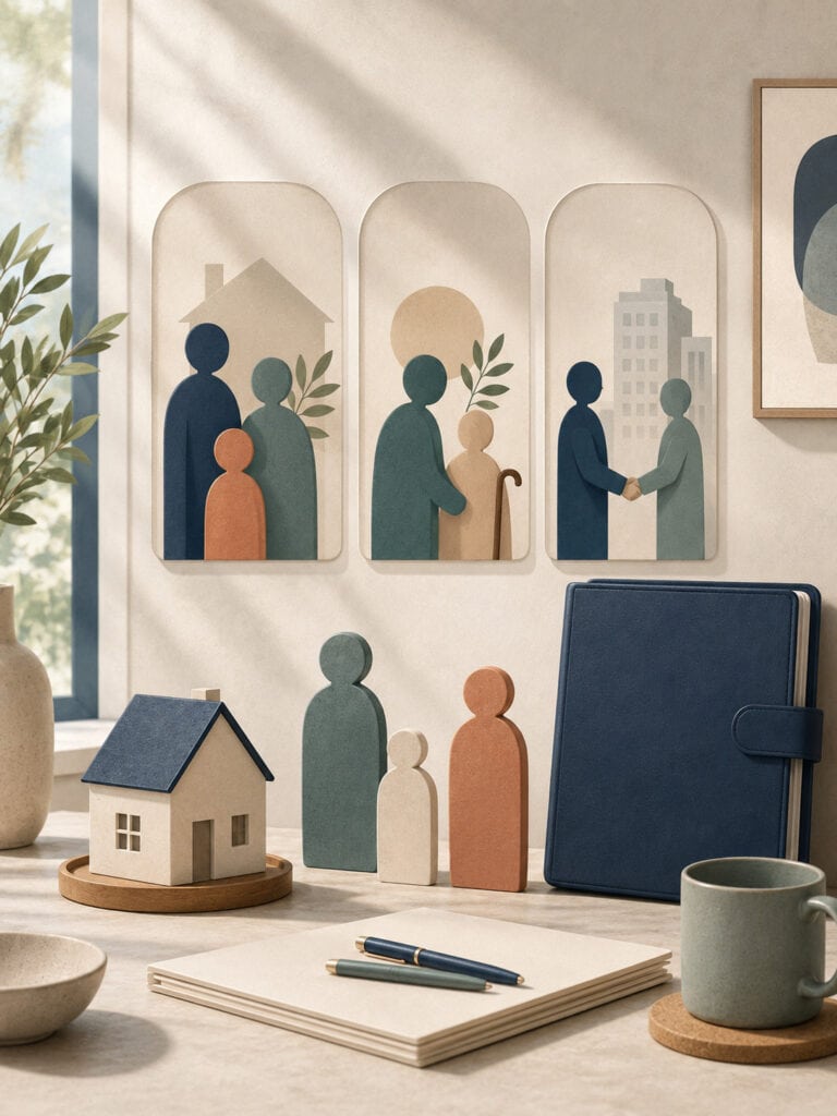 life-insurance-someone-else-canada Life insurance for someone else in Canada shown with family, parent, and business planning symbols