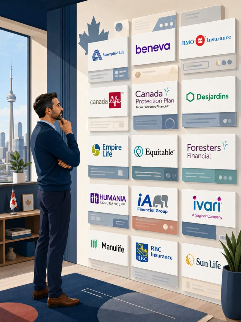 best-life-insurance-companies-canada Canadian professional comparing leading life insurance companies and policy options in Canada